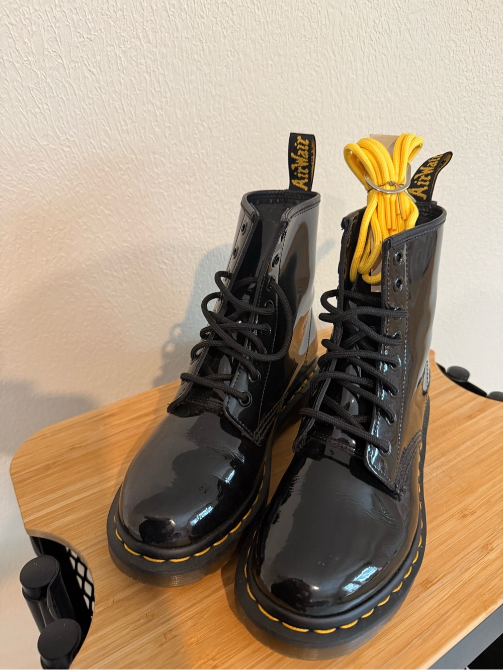 Dr. Martens Black Boots with Translucent Gum Soles - Picture 4 of 4